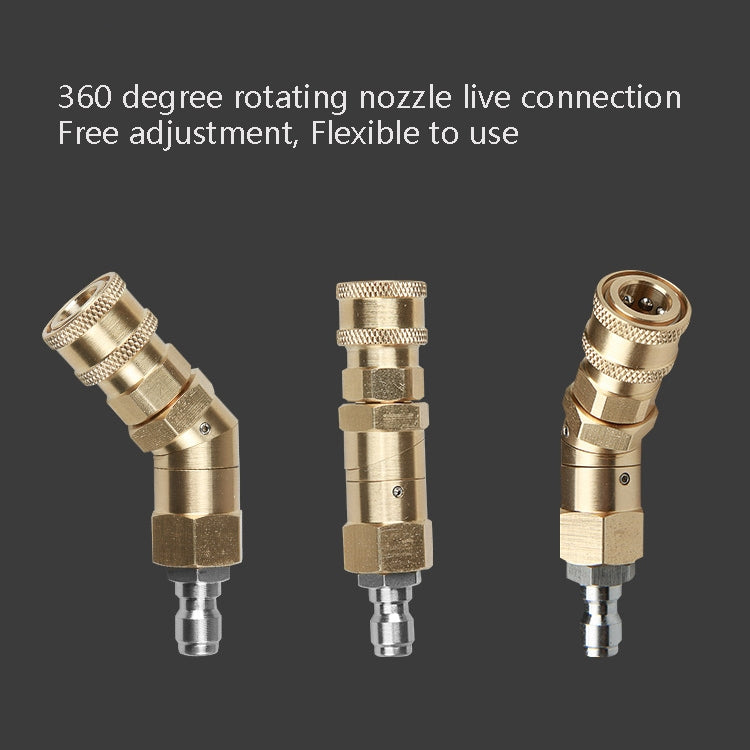 Car Wash Machine With High Pressure Air Conditioning Cleaning Nozzle 1/4 Copper Rotary Bending Joint 360 Degree Rotation Universal Fast Plug(1/4 Universal Corner Fast Plug) - Car Washer & Accessories by PMC TechLife | Online Shopping South Africa | PMC TechLife | Buy Now Pay Later Mobicred