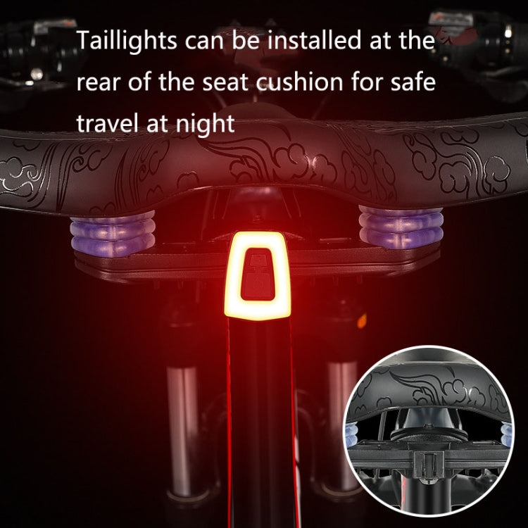WEST BIKING YP1602797 Bicycle Hollow Seat Night Riding With Warning Tail Light Seat(Black Goose) - Bicycle Saddle by WEST BIKING | Online Shopping South Africa | PMc TechLife | Buy Now Pay Later Mobicred