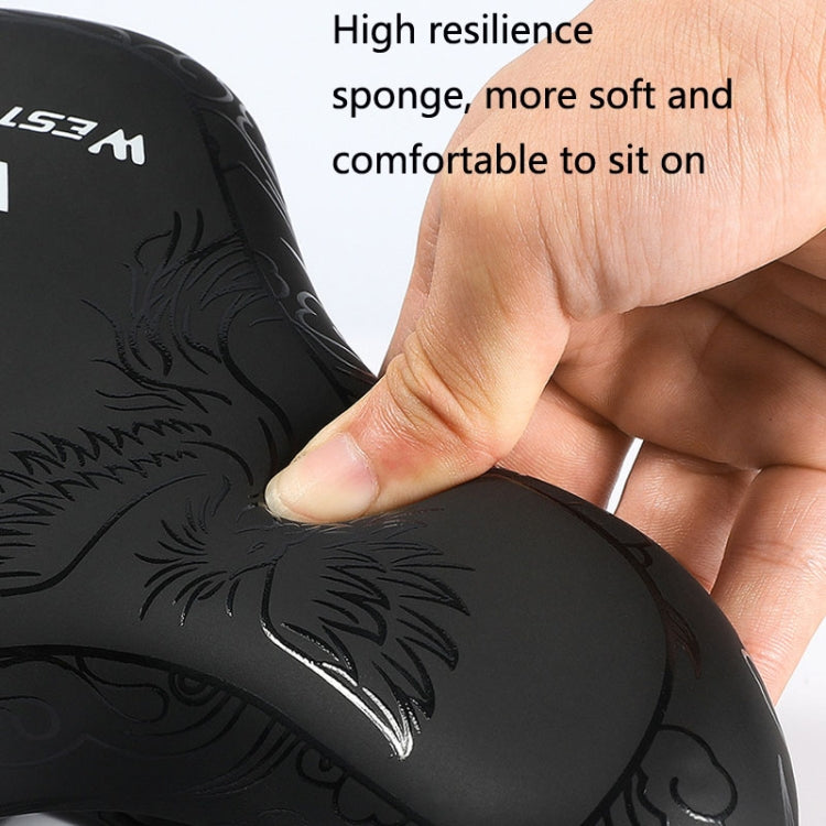 WEST BIKING YP0801122 Bicycle Mountain Bike Large Cushion Leisure And Comfortable Bicycle Saddle(Phoenix) - Bicycle Saddle by WEST BIKING | Online Shopping South Africa | PMC TechLife | Buy Now Pay Later Mobicred