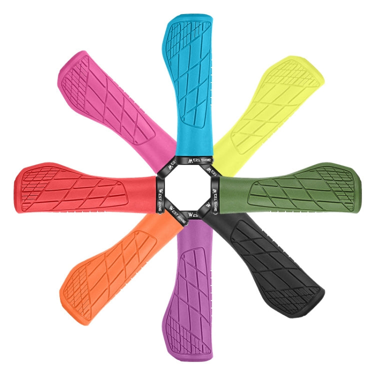 1 Pair WEST BIKING YP0804060 Bicycle Grips Mountain Bike Non-Slip Rubber Grips(Green) - free shipping - PMc TechLife - Order now!