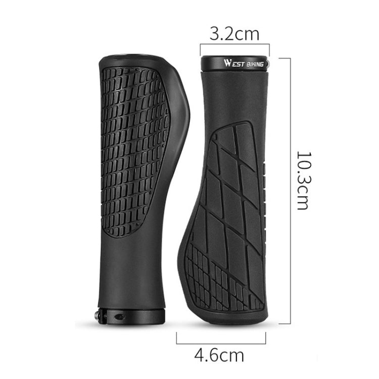 1 Pair WEST BIKING YP0804060 Bicycle Grips Mountain Bike Non-Slip Rubber Grips(Yellow) - free shipping - PMc TechLife - Order now!