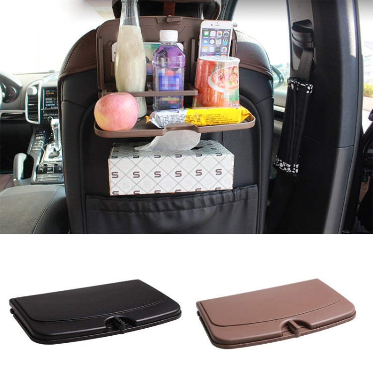 Car Seat Back Sundries And Beverage Storage Tray(Brown) - Car Drink Holders by PMc TechLife | Online Shopping South Africa | PMc TechLife | Buy Now Pay Later Mobicred