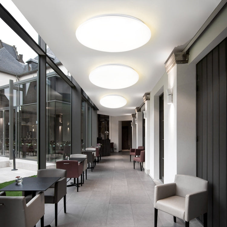 LED Sound Light Control Ceiling Lamp Round Corridor Intelligent Sensor Lamp, Power source: 24W 400mm(White) - Sensor LED Lights by PMc TechLife | Online Shopping South Africa | PMc TechLife | Buy Now Pay Later Mobicred