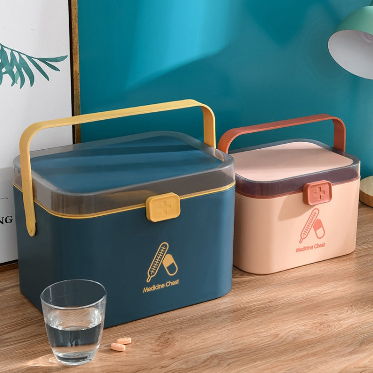 Household Plastic Small Medicine Box Portable Medicine Storage Box, Size: 27.7 x 20.4 x 19.4cm(Pink) - free shipping - PMC TechLife - Order now!