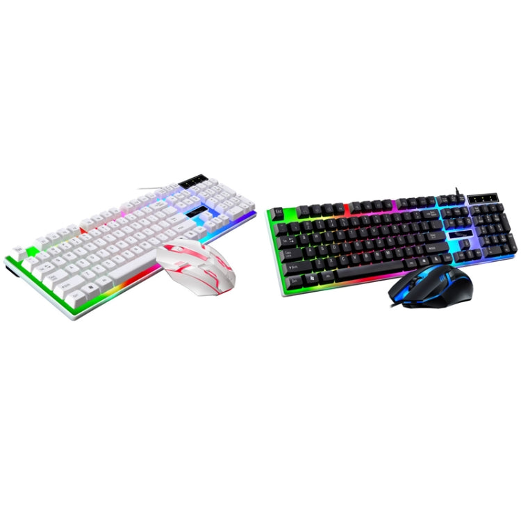 ZGB G21B Colorful Glow USB Wired Keyboard Mouse Set(Black) - free shipping - PMC Jewellery - Order now!