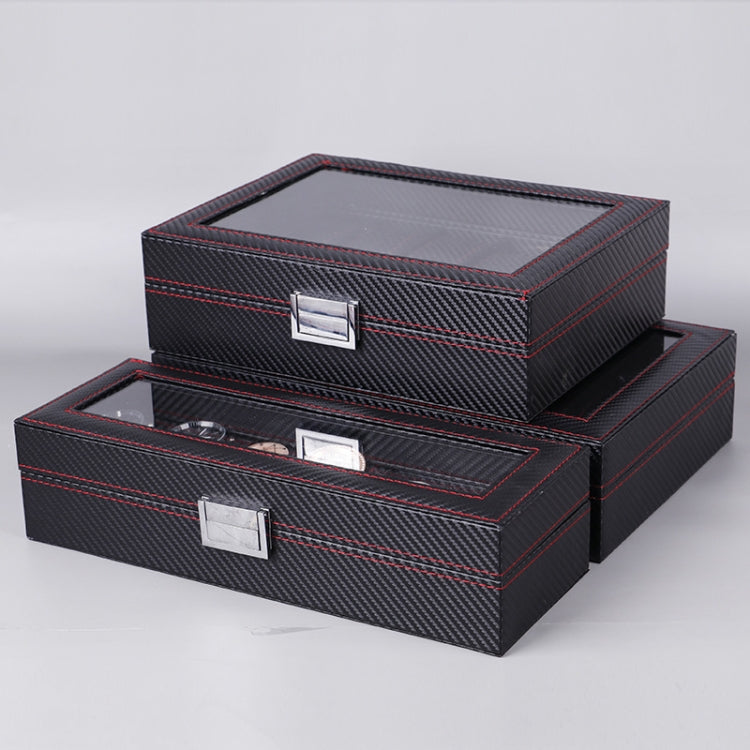 Carbon Fiber PU Leather Watch Box Jewelry Storage Box Packaging Box, Style: 10 Watch Positions - free shipping - PMc TechLife - Order now!