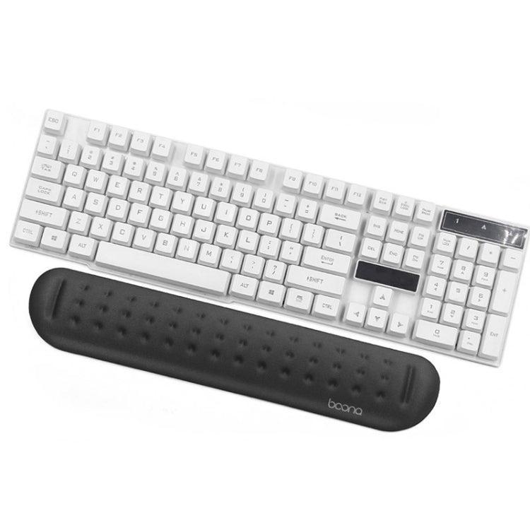 Baona Silicone Memory Cotton Wrist Pad Massage Hole Keyboard Mouse Pad, Style: Medium Keyboard Rest (Black) - Mouse Pads by Baona | Online Shopping South Africa | PMC TechLife | Buy Now Pay Later Mobicred