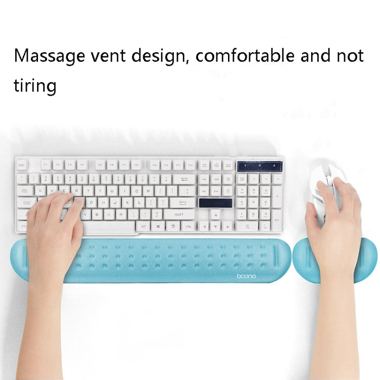 Baona Silicone Memory Cotton Wrist Pad Massage Hole Keyboard Mouse Pad, Style: Medium Keyboard Rest (Black) - Mouse Pads by Baona | Online Shopping South Africa | PMC TechLife | Buy Now Pay Later Mobicred
