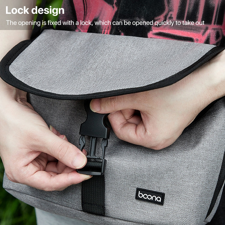 Baona BN-H013 Camera Shoulder Bag SLR Lens Storage Handbag(Light-Thin Black) - free shipping - PMC TechLife - Order now!