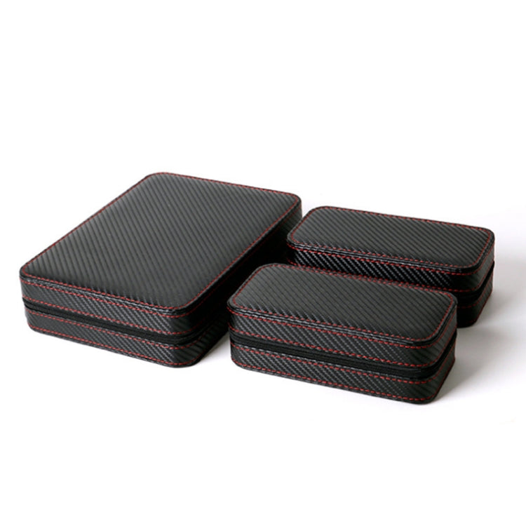 PU Leather Full Carbon Fiber Zipper Watch Bag Watch Storage Display Box, Style: 02 Watch Position - free shipping - PMc TechLife - Order now!