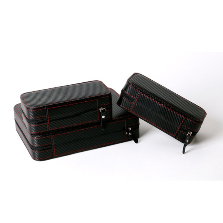 PU Leather Full Carbon Fiber Zipper Watch Bag Watch Storage Display Box, Style: 02 Watch Position - free shipping - PMc TechLife - Order now!