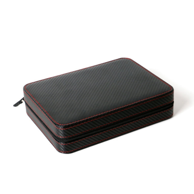 PU Leather Full Carbon Fiber Zipper Watch Bag Watch Storage Display Box, Style: 02 Watch Position - free shipping - PMc TechLife - Order now!