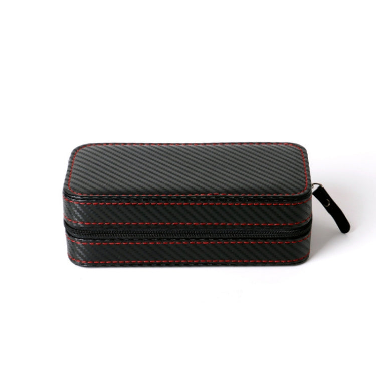 PU Leather Full Carbon Fiber Zipper Watch Bag Watch Storage Display Box, Style: 02 Watch Position - free shipping - PMc TechLife - Order now!