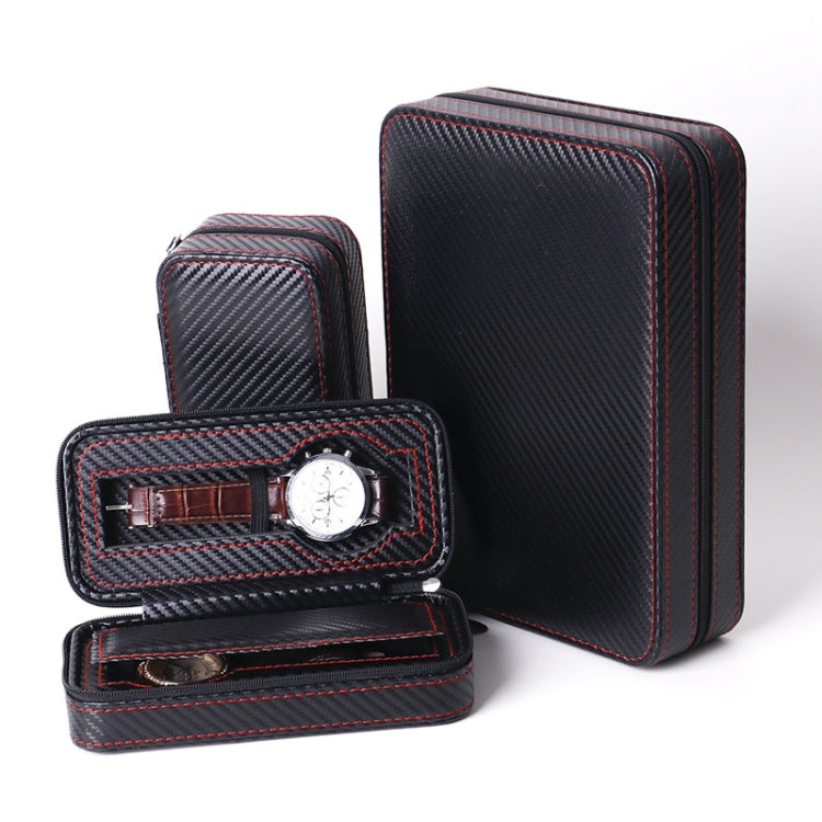 PU Leather Full Carbon Fiber Zipper Watch Bag Watch Storage Display Box, Style:  08 Watch Position - free shipping - PMc TechLife - Order now!