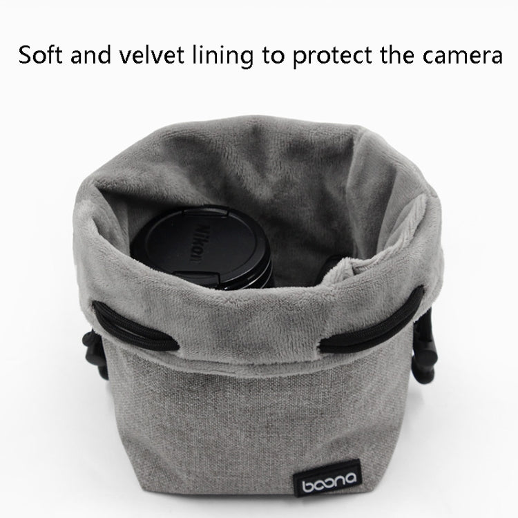 Benna Waterproof SLR Camera Lens Bag  Lens Protective Cover Pouch Bag, Color: Square Medium(Gray) - free shipping - PMC TechLife - Order now!