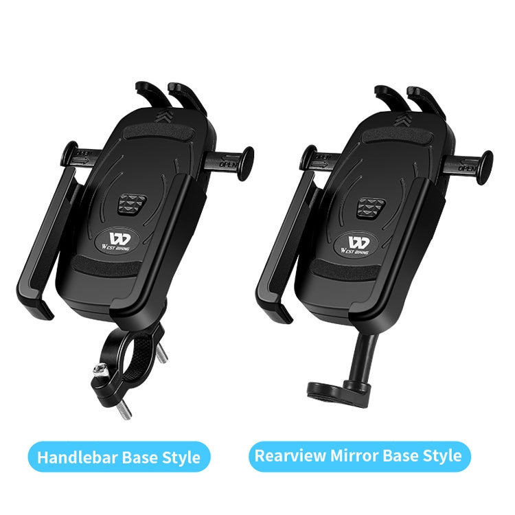 WEST BIKING  Bike Mobile Phone Holder Aluminum 360 Rotatable Electric Bike Scooter Motorcycle Phone Stand,Style: Handlebar Style - Holders by WEST BIKING | Online Shopping South Africa | PMC TechLife | Buy Now Pay Later Mobicred