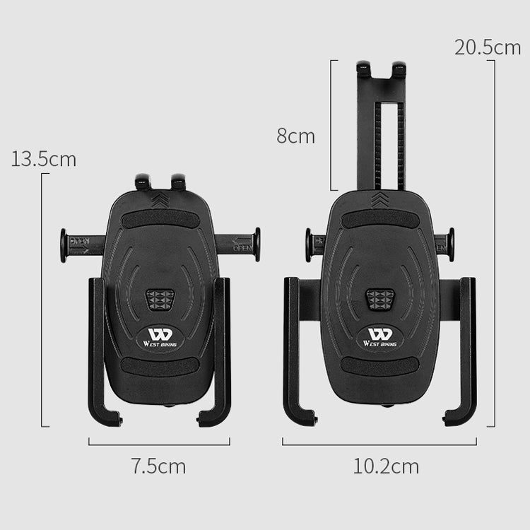 WEST BIKING  Bike Mobile Phone Holder Aluminum 360 Rotatable Electric Bike Scooter Motorcycle Phone Stand,Style: Handlebar Style - Holders by WEST BIKING | Online Shopping South Africa | PMC TechLife | Buy Now Pay Later Mobicred