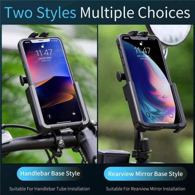 WEST BIKING  Bike Mobile Phone Holder Aluminum 360 Rotatable Electric Bike Scooter Motorcycle Phone Stand,Style: Handlebar Style - Holders by WEST BIKING | Online Shopping South Africa | PMC TechLife | Buy Now Pay Later Mobicred