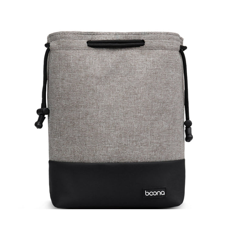 Baona Waterproof Micro SLR Camera Bag Protective Cover Drawstring Pouch Bag, Color: Large Gray - Soft Bag by Baona | Online Shopping South Africa | PMC TechLife | Buy Now Pay Later Mobicred