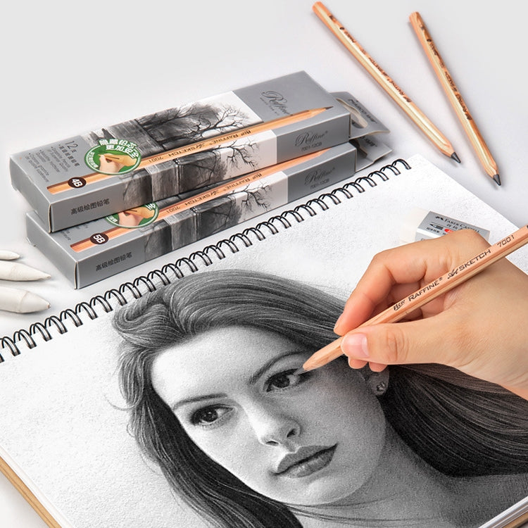 12pcs /Box Marco 7001 Sketch Pencil Children Original Wooden Word Learning Stationery Art Calligraphy Drawing Pencil, Lead hardness: 2B - free shipping - PMC TechLife - Order now!