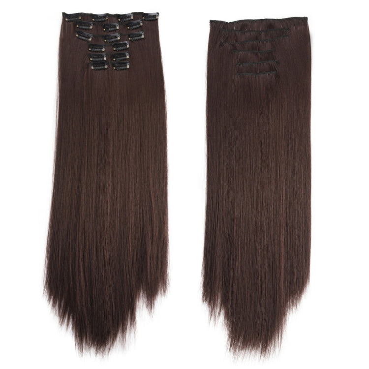 6 In 1 60cm Card Hair Extension Piece 16 Card Long Straight Hair Wig Piece, Color: 6.4 - free shipping - PMC TechLife - Order now!