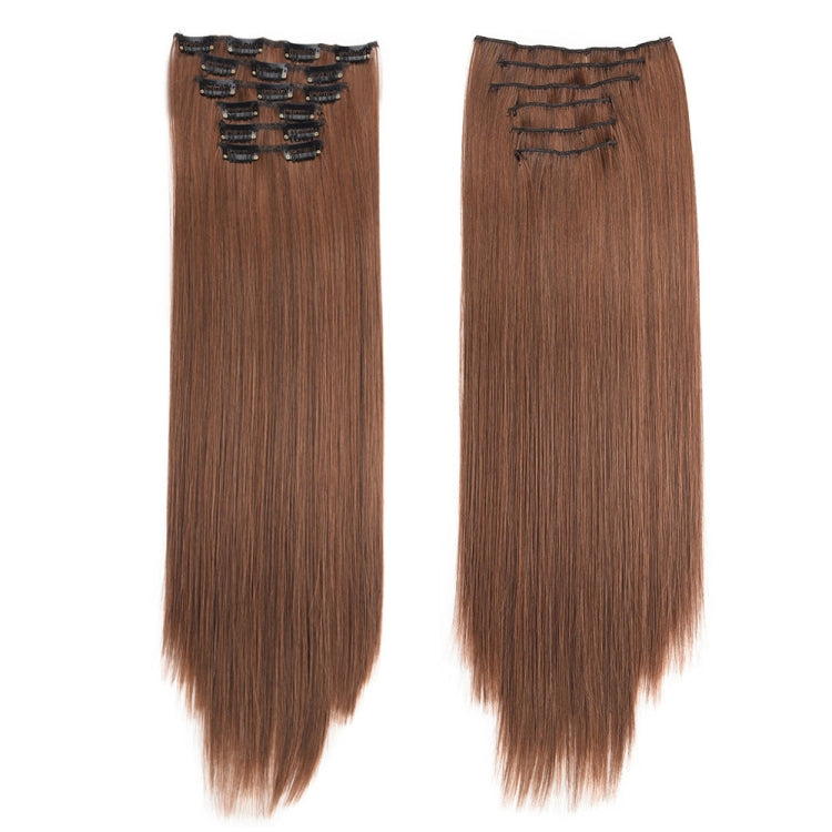 6 In 1 60cm Card Hair Extension Piece 16 Card Long Straight Hair Wig Piece, Color: 8.4M30 - free shipping - PMC TechLife - Order now!