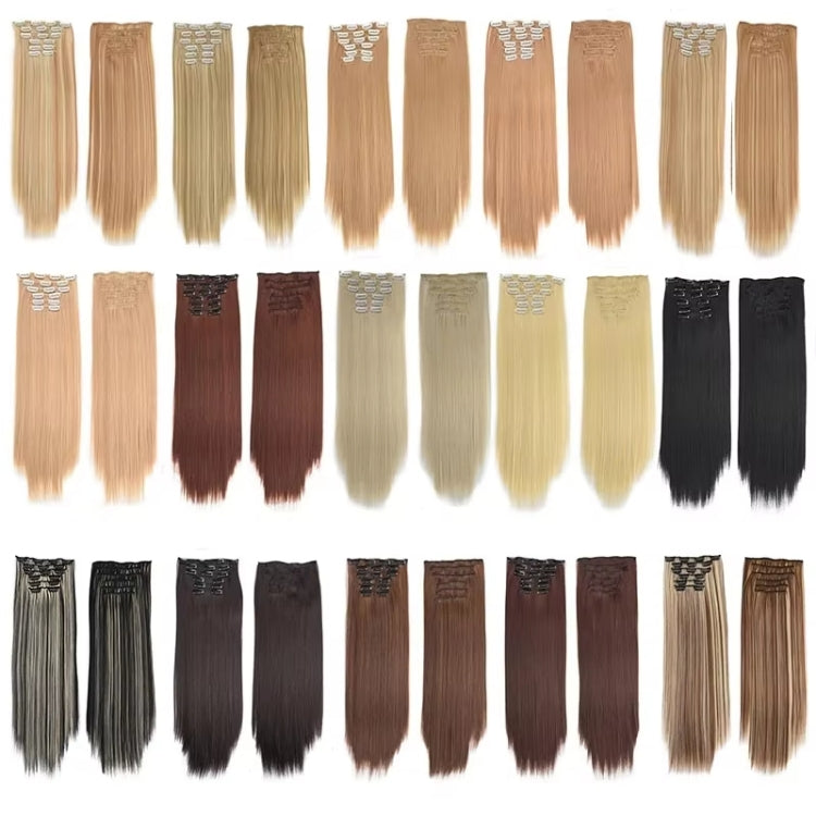 6 In 1 60cm Card Hair Extension Piece 16 Card Long Straight Hair Wig Piece, Color: 4.2M30 - free shipping - PMC TechLife - Order now!