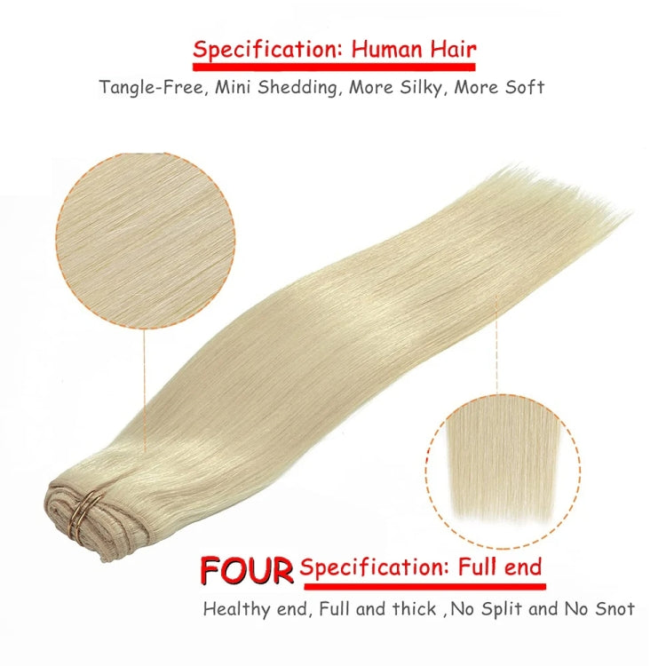 6 In 1 60cm Card Hair Extension Piece 16 Card Long Straight Hair Wig Piece, Color: 7.4H27 - free shipping - PMC TechLife - Order now!