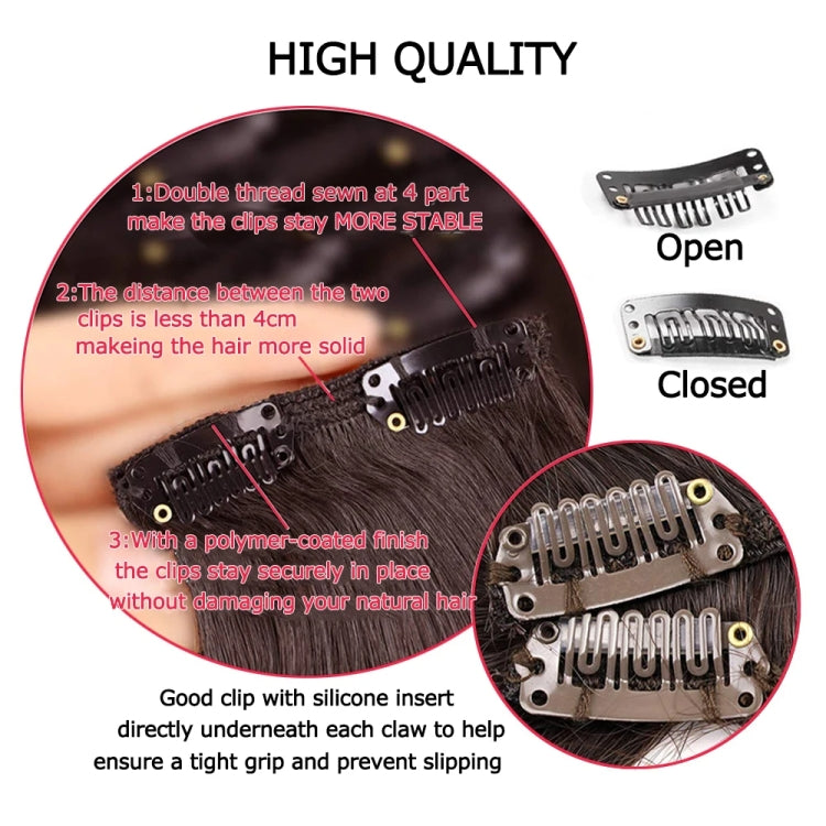 6 In 1 60cm Card Hair Extension Piece 16 Card Long Straight Hair Wig Piece, Color: 3.2 - free shipping - PMC TechLife - Order now!