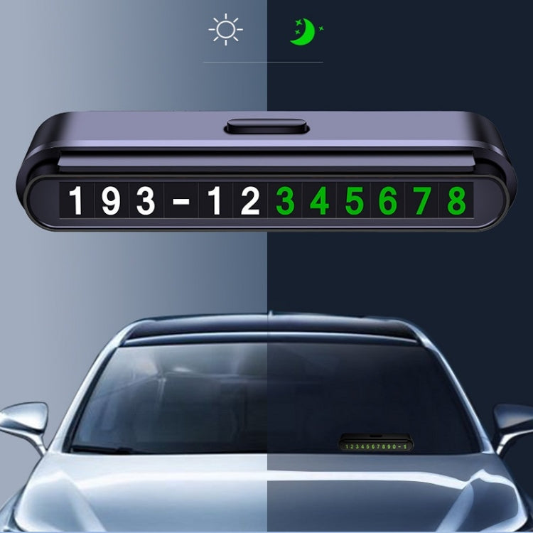 2 PCS One-Click Automatic Hiding Temporary Parking Signs For Cars(Black - Green Numbers) - Parking Card by PMC TechLife | Online Shopping South Africa | PMC TechLife | Buy Now Pay Later Mobicred