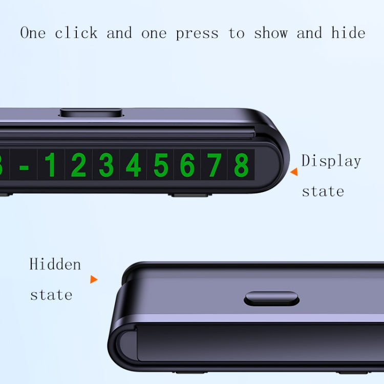 2 PCS One-Click Automatic Hiding Temporary Parking Signs For Cars(Black - Green Numbers) - Parking Card by PMC TechLife | Online Shopping South Africa | PMC TechLife | Buy Now Pay Later Mobicred