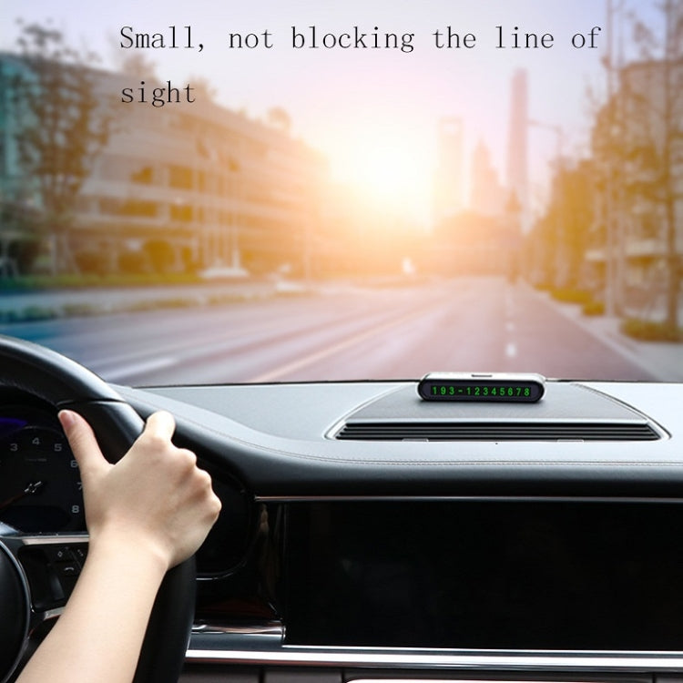 2 PCS One-Click Automatic Hiding Temporary Parking Signs For Cars(White - Green Numbers) - free shipping - PMC TechLife - Order now!