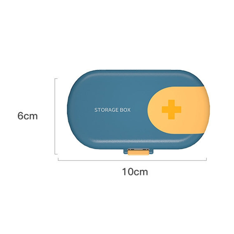 HW073 Portable Cut Medicine Large-capacity Pill Box Compartment Sealed Small Pill Box(Blue) - free shipping - PMC TechLife - Order now!