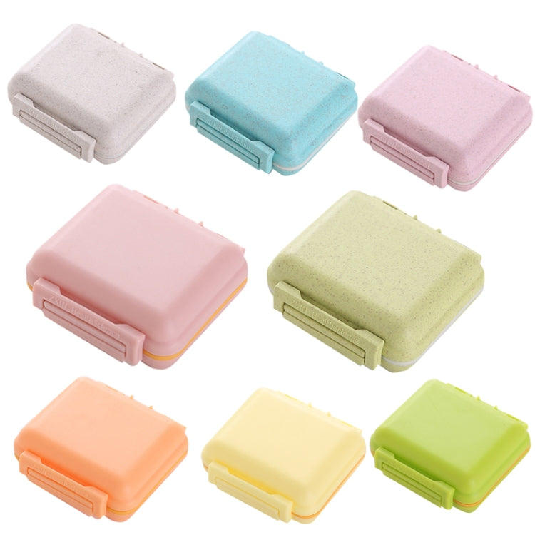JS0018 Wheat Portable Sealed Pill Box with 6 Compartments For Pill Health Care Box(Solid Pink) - free shipping - PMC TechLife - Order now!