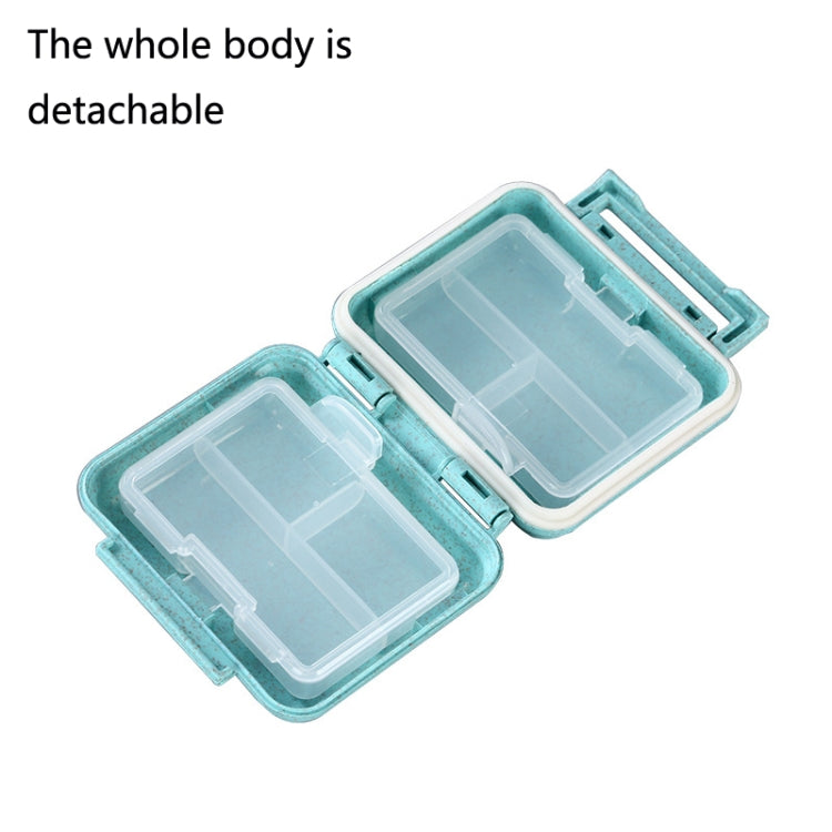 JS0018 Wheat Portable Sealed Pill Box with 6 Compartments For Pill Health Care Box(Pink) - free shipping - PMC TechLife - Order now!