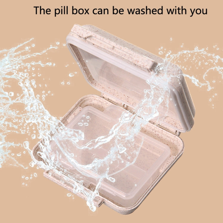 JS0018 Wheat Portable Sealed Pill Box with 6 Compartments For Pill Health Care Box(Solid Pink) - free shipping - PMC TechLife - Order now!