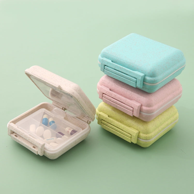 JS0018 Wheat Portable Sealed Pill Box with 6 Compartments For Pill Health Care Box(Solid Yellow) - free shipping - PMC TechLife - Order now!
