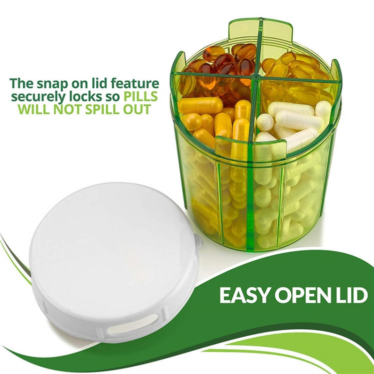 S-052 Round Transparent Plastic Pill Box Storage Box(9x9x10cm) - free shipping - PMC TechLife - Order now!