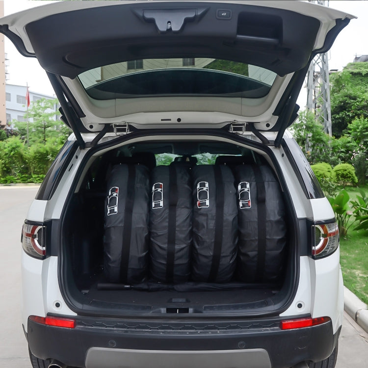 4 in 1 Waterproof Dustproof Sunscreen Car Tire Spare Tire Cover, Size:S (Black) - Aluminum Film PEVA by PMC TechLife | Online Shopping South Africa | PMC TechLife | Buy Now Pay Later Mobicred