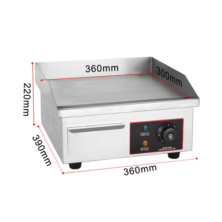 Fuyi Commercial Desktop Electric Stove Stainless Steel Body Cast Iron Skewers Pancake Electric Griddle, EU Plug(EG-818B) - free shipping - PMC TechLife - Order now!