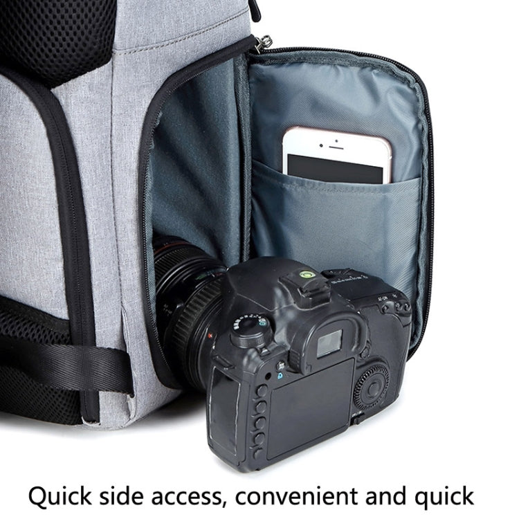 C3081 Camera  Computer Shoulder Digital Camera Bag Large Capacity Photography Backpack(Light Grey) - Backpack by PMC TechLife | Online Shopping South Africa | PMC TechLife | Buy Now Pay Later Mobicred