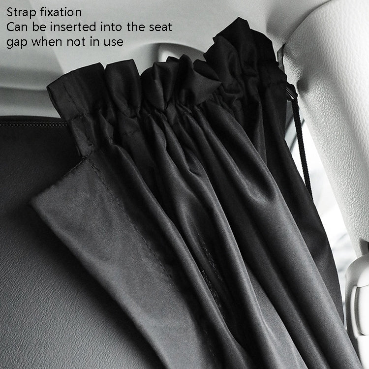 2 PCS 69 x 82cm Automobile Front And Rear Partition Curtain Business Car Air Conditioning Privacy Curtain(black) - Seat Accessories by PMC Jewellery | Online Shopping South Africa | PMC Jewellery | Buy Now Pay Later Mobicred