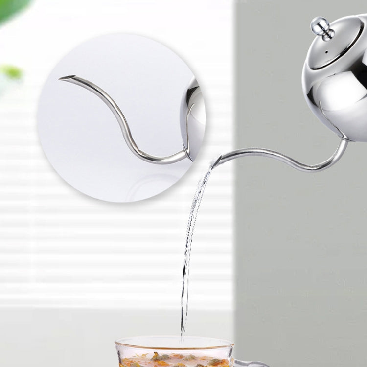 Hand Flush Pot Mocha Coffee Pot Stainless Steel Coffee Pot European Style Stainless Steel Teapot With Strainer, Capacity: 1L(Silver) - free shipping - PMC TechLife - Order now!