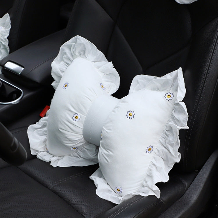 Bow Car Head Pillow Car Seat Neck Pillow Comfortable Cotton Car Supplies, Colour: Sun Flower Lumbar Pillow - Seat Accessories by PMC TechLife | Online Shopping South Africa | PMC TechLife | Buy Now Pay Later Mobicred