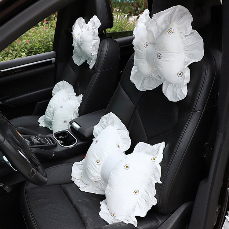 Bow Car Head Pillow Car Seat Neck Pillow Comfortable Cotton Car Supplies, Colour: Sun Flower Lumbar Pillow - Seat Accessories by PMC TechLife | Online Shopping South Africa | PMC TechLife | Buy Now Pay Later Mobicred