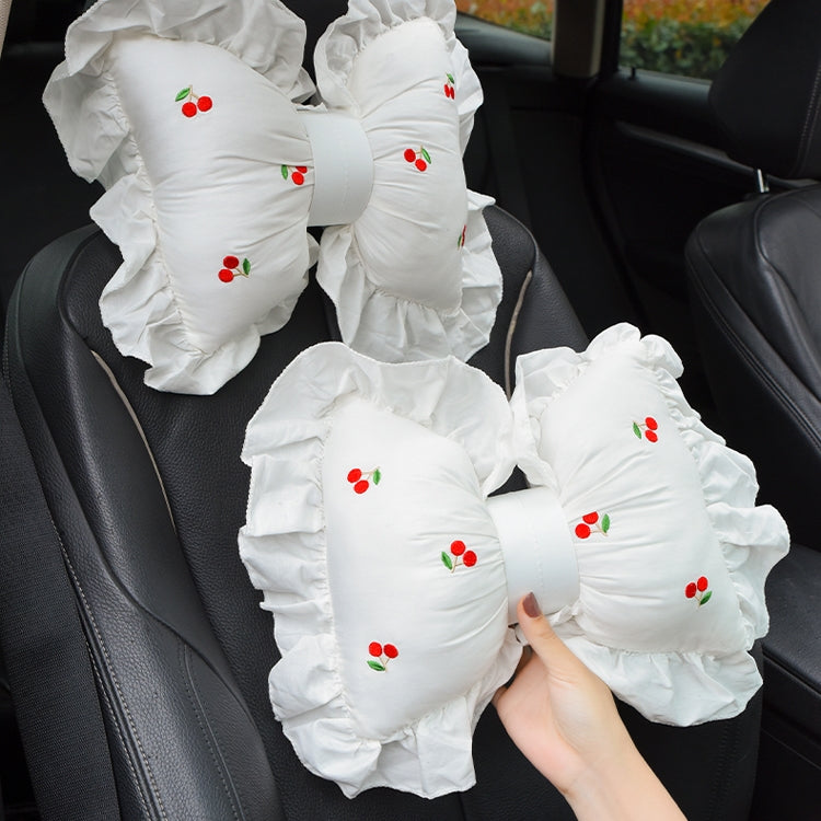 Bow Car Head Pillow Car Seat Neck Pillow Comfortable Cotton Car Supplies, Colour: Sun Flower Lumbar Pillow - Seat Accessories by PMC TechLife | Online Shopping South Africa | PMC TechLife | Buy Now Pay Later Mobicred