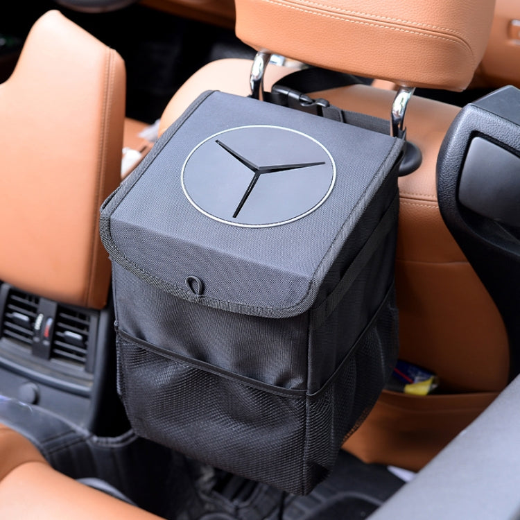 With Cover Car Trash Can Foldable Car Chair Back Trash Can Waterproof Box, Size: 20 x 20 x 30cm(Black) - Stowing Tidying by PMC Jewellery | Online Shopping South Africa | PMC Jewellery | Buy Now Pay Later Mobicred