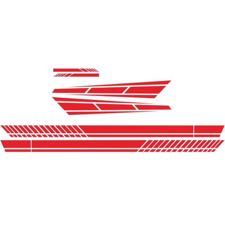 D-1037 Striped Car Sticker Car Side Door Cover Rearview Mirror Combination Sticker(Red) - Decorative Sticker by PMC Jewellery | Online Shopping South Africa | PMC Jewellery | Buy Now Pay Later Mobicred