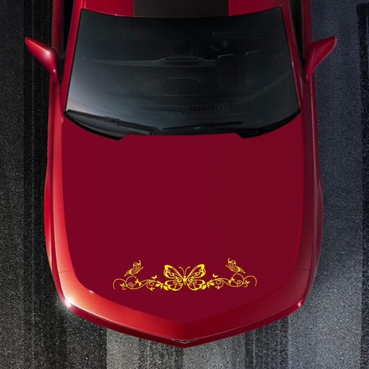 D-347 Butterfly Note Car Sticker Sheet Music Waist Line Body Sticker(Yellow) - Decorative Sticker by PMC TechLife | Online Shopping South Africa | PMC TechLife | Buy Now Pay Later Mobicred