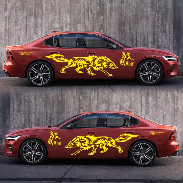 D-70 Wolf Totem Car Stickers Car Personality Modified Car Stickers(Yellow) - Decorative Sticker by PMC TechLife | Online Shopping South Africa | PMC TechLife | Buy Now Pay Later Mobicred